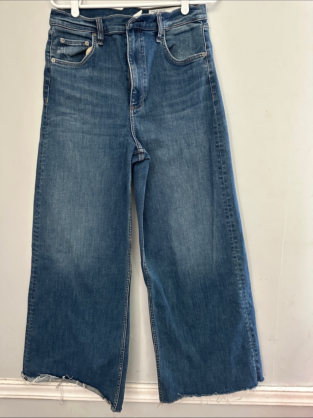 rag & bone Men's Blue Bootcut Wide-Leg Jeans